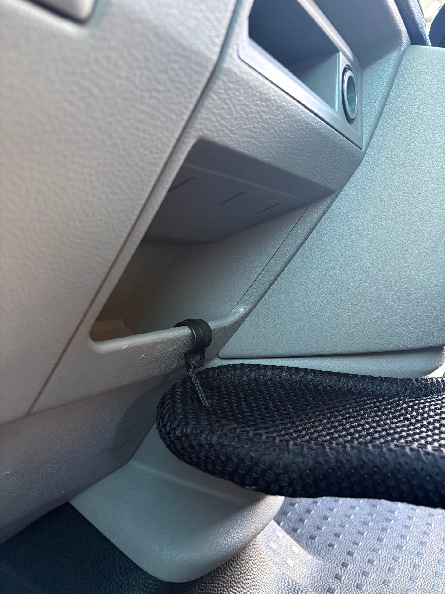 VW T6 Kombi cup holder tray close-up detail